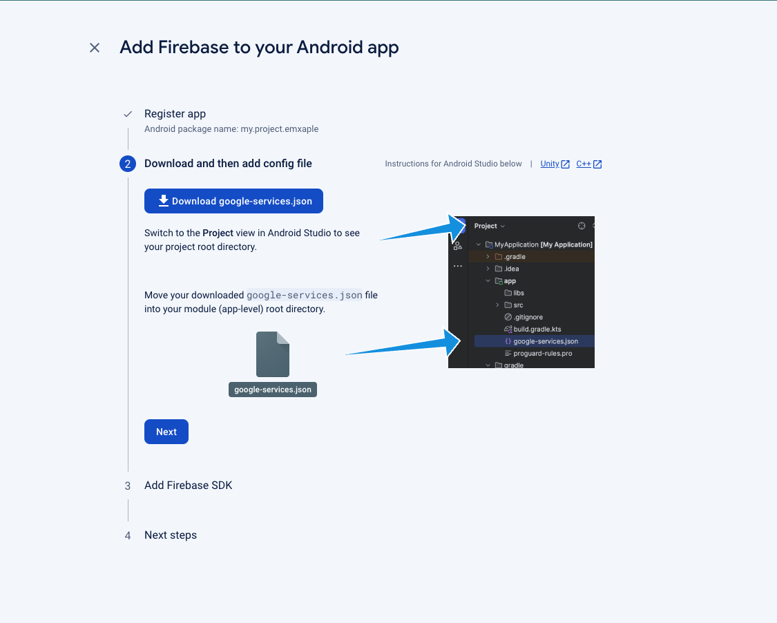 Add google-service.json